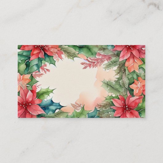 Elegante Weihnachtsfeier Begleitkarte (Rückseite)