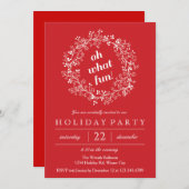 Elegante Weihnachtsfeier Einladung (Vorne/Hinten)