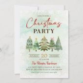 Elegante Weihnachtsfeier Einladung (Vorderseite)