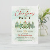 Elegante Weihnachtsfeier Einladung (Stehend Vorderseite)
