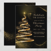 elegante Weihnachtsfeier Einladung (Vorne/Hinten)