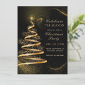 elegante Weihnachtsfeier Einladung (Stehend Vorderseite)