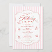 Elegante Weihnachtsfeier Einladung (Vorderseite)