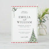 Elegante Weihnachtsfeier Einladung (Stehend Vorderseite)
