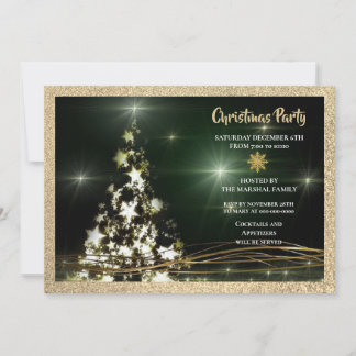 Elegante Weihnachtsfeier Einladung