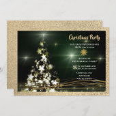 Elegante Weihnachtsfeier Einladung (Vorne/Hinten)