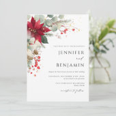 Elegante Weihnachtsfeier Einladung (Stehend Vorderseite)