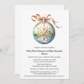 Elegante Weihnachtsfeier Einladung (Vorne/Hinten)