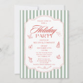 Elegante Weihnachtsfeier Einladung (Vorderseite)