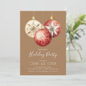 Elegante Weihnachtsfeier Einladung (Stehend Vorderseite)