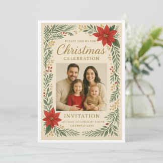 Elegante Weihnachtsfeier-Einladung  Einladung