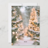Elegante Weihnachtsfeier-Einladung im Winterstil Feiertagskarte (Rückseite)