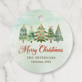 Elegante Weihnachtsfeier Geschenkanhänger (Rückseite)