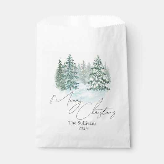 Elegante Weihnachtsfeier Geschenktütchen (Vorderseite)