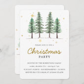 Elegante Weihnachtsfeier mit eigener Marke Einladung (Vorne/Hinten)