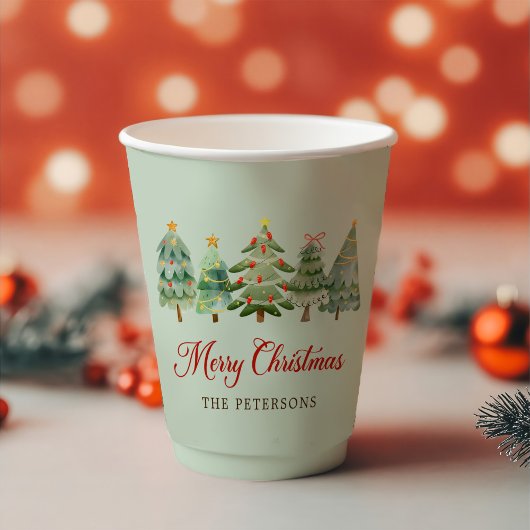 Elegante Weihnachtsfeier Pappbecher