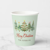 Elegante Weihnachtsfeier Pappbecher (Vorderseite)