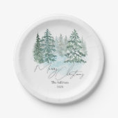 Elegante Weihnachtsfeier Pappteller (Vorderseite)