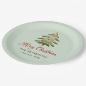 Elegante Weihnachtsfeier Pappteller (Schrägansicht)