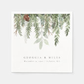 Elegante Weihnachtsfeier Personalisiert Serviette (Vorderseite)