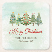 Elegante Weihnachtsfeier Rechteckiger Pappuntersetzer (Vorderseite)