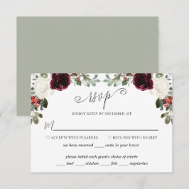 Elegante Weihnachtsfeier RSVP Karte