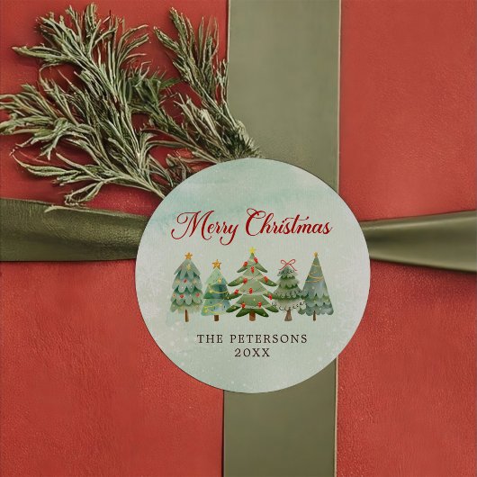 Elegante Weihnachtsfeier Runder Aufkleber