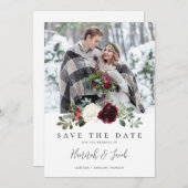 Elegante Weihnachtsfeier Save The Date (Vorne/Hinten)