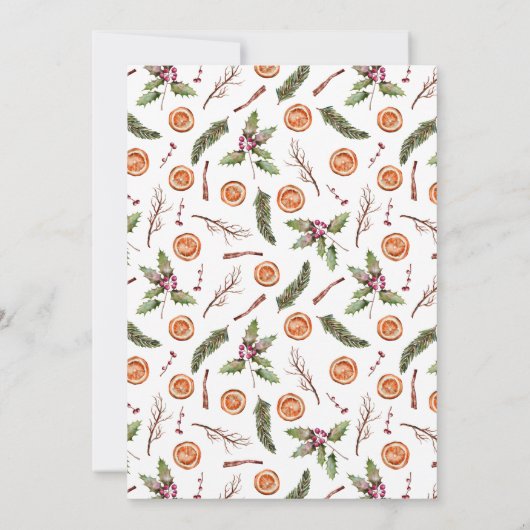 Elegante Weihnachtsfeiern retten das Datum Save The Date (Rückseite)