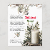 Elegante Weihnachtsfeiertage Candle Party Einladun Flyer (Vorne)