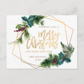 Elegante Weihnachtsfeiertage Cone Frame Gruß Postkarte (Vorderseite)