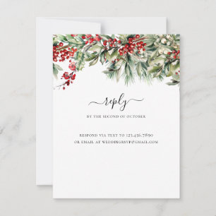 Elegante Weihnachtsfeiertage RSVP Karte