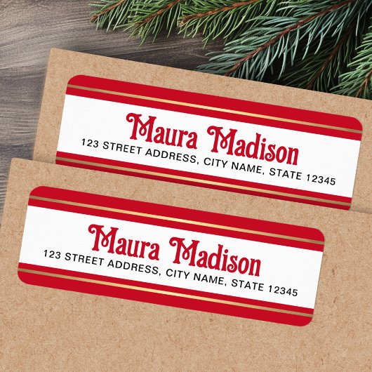 Elegante Weihnachtsfeiertage Rücksendeadresse