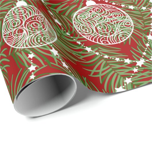 Elegante Weihnachtsfeiertage Tree Dekorationen Geschenkpapier (Rolleneckpunkt)