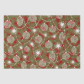 Elegante Weihnachtsfeiertage Tree Dekorationen Seidenpapier (Vorderseite)