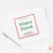 Elegante Weihnachtsfesttage Candle Packaging Quadratischer Aufkleber (Umschlag)