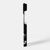 Elegante Weihnachtsfloral Monogram Wasserfarbe iPhone Hülle (Linke Seite)