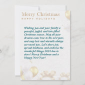 Elegante Weihnachtsfoto-Karte mit Deta Einladung (Rückseite)