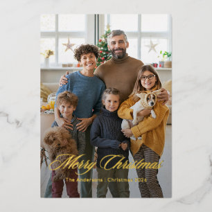 Elegante Weihnachtsfoto-Überlagerung Weihnachten Folien Feiertagskarte