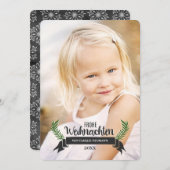 Elegante Weihnachtsfotokarten Feiertagskarte (Vorne/Hinten)