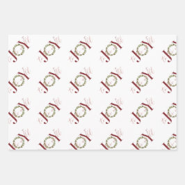 Elegante Weihnachtsfreuden für den Weltkrieg Geschenkpapier Set