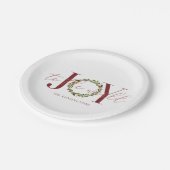 Elegante Weihnachtsfreuden für den Weltkrieg Pappteller (Schrägansicht)