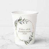 Elegante Weihnachtsgärten Pappbecher (Rückseite)