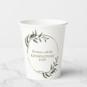 Elegante Weihnachtsgärten Pappbecher (Vorderseite)