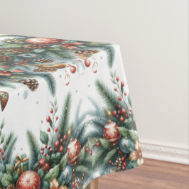 Elegante Weihnachtsgärtnerei auf Weiß Tischdecke