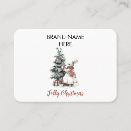 Elegante Weihnachtsgeschäftskarte | Ihr Markenname Visitenkarte