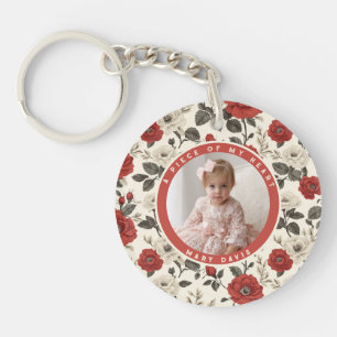 Elegante Weihnachtsgeschenke für Ehefrau Foto Rose Schlüsselanhänger