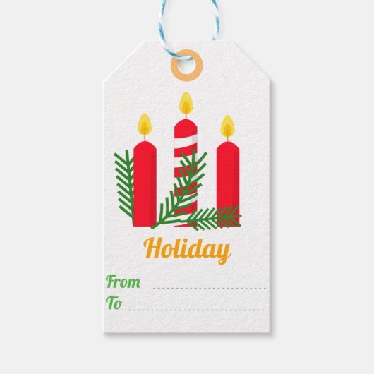 Elegante Weihnachtsgeschenke Tags Geschenkanhänger (Vorderseite)