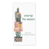 Elegante Weihnachtsgeschenke Weihnachtssticker (Vorne)