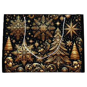Elegante Weihnachtsgeschenktasche Große Geschenktüte
